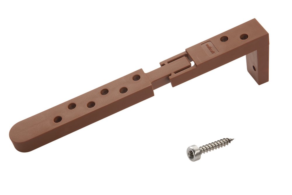 Wolfcraft Ukončovací set TERASA - skryté spoje: 10 koncových spojek+60 šroubů 6973000