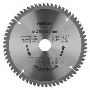 Wolfcraft pilový kotouč pro pokos.pily přesné řezy ø216x30 Z64 6541000