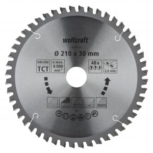 Wolfcraft pilový kotouč pro pokos.pily čisté řezy ø210x30 Z48 6545000
