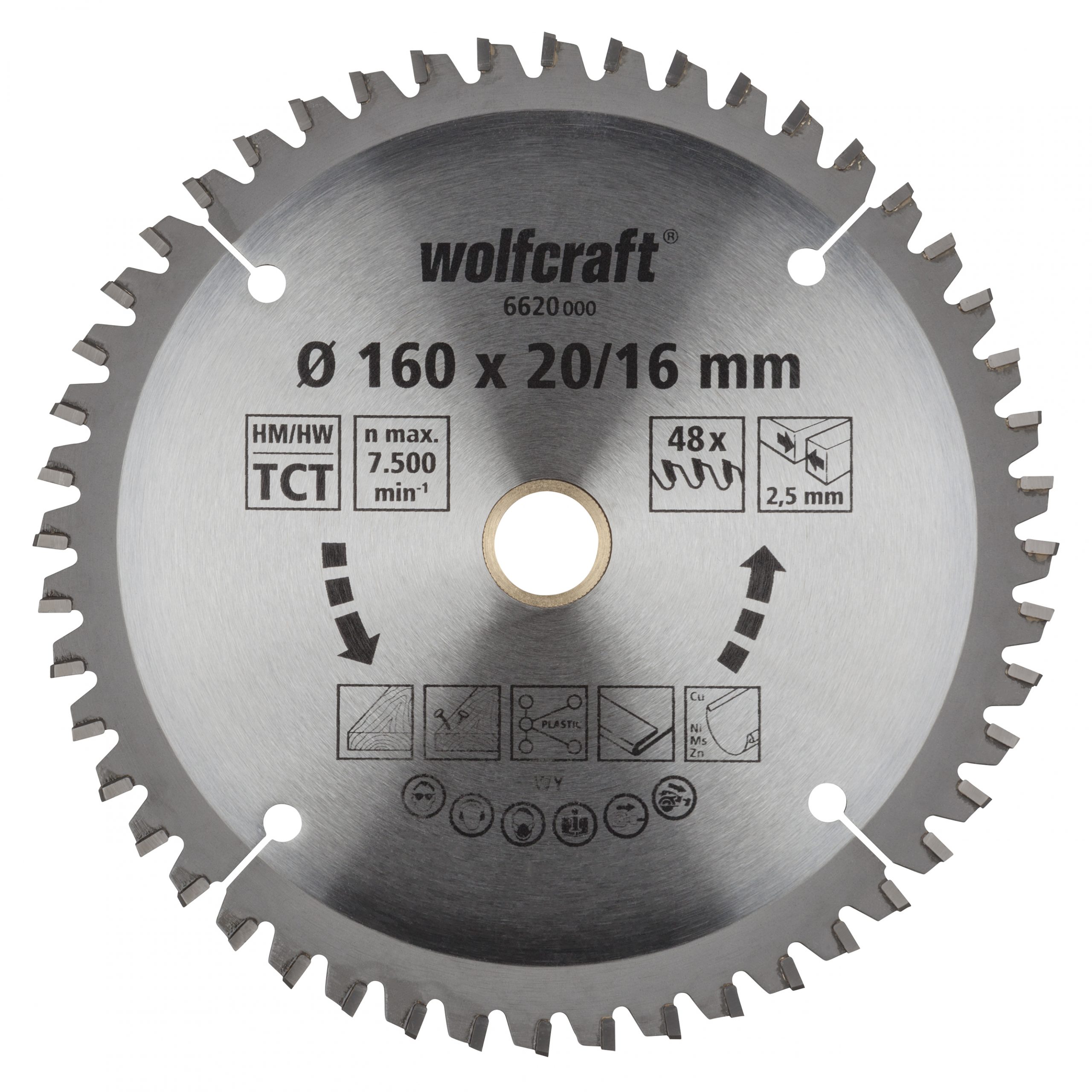 Wolfcraft pilový kotouč jemné řezy ø190x20,16 Z56 6623000