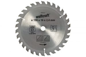 Wolfcraft pilový kotouč hrubé řezy  ø190x16 Z30 6735000