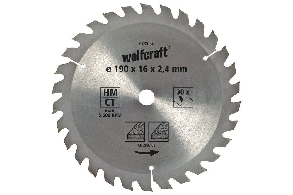 Wolfcraft Wolfcraft pilový kotouč hrubé řezy ø165x20,16 Z20 6644000