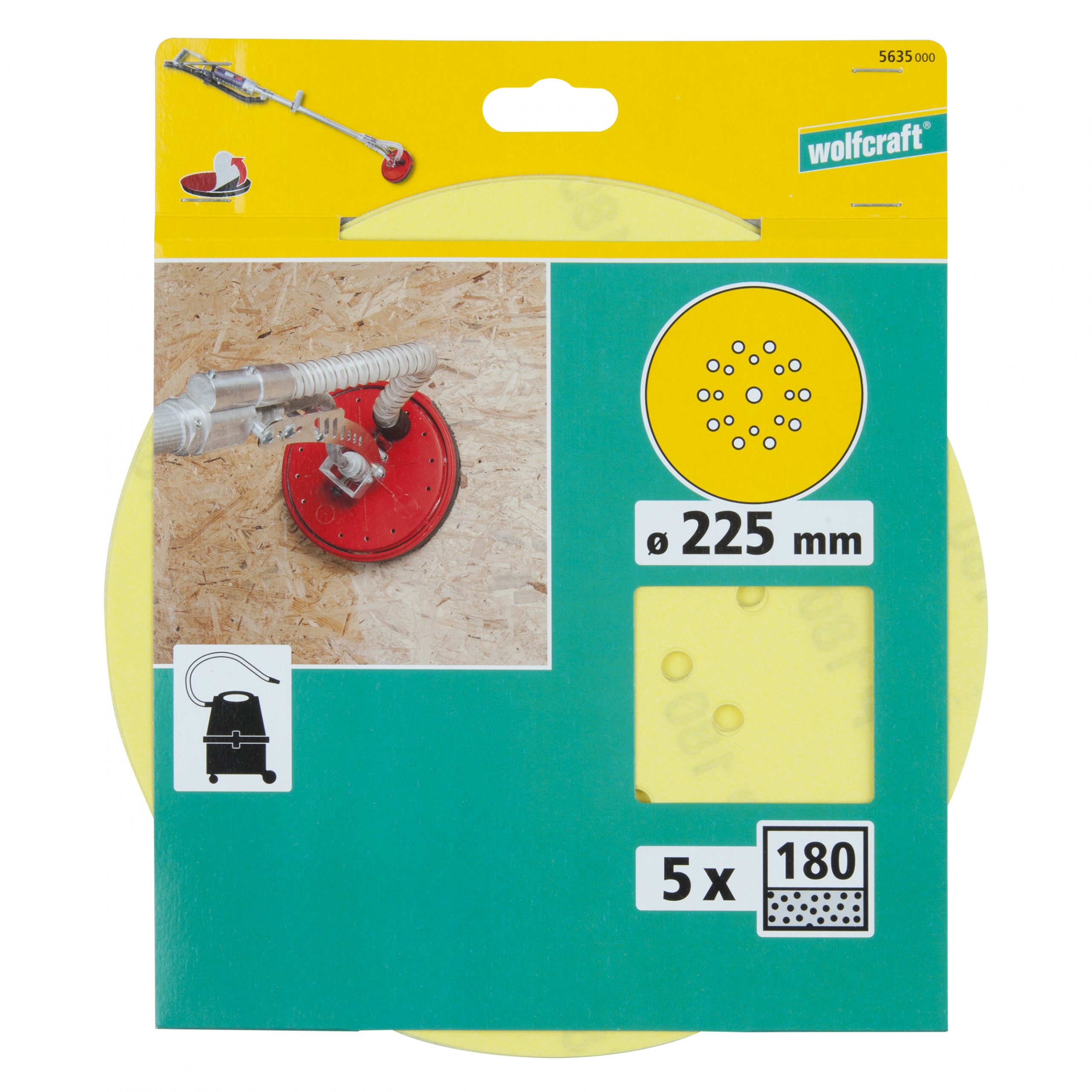 Wolfcraft samodržné brusné kotouče K180 ø225mm 563500 - Obrázek 2