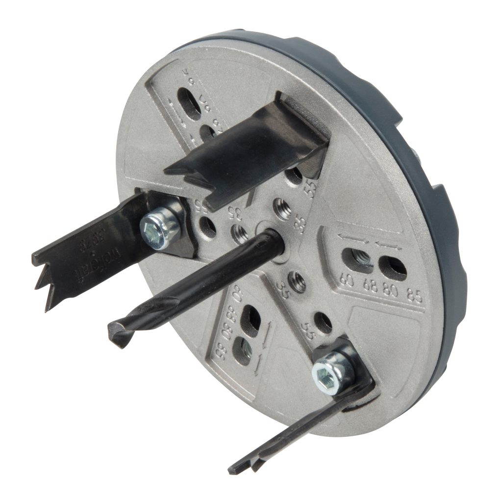 Wolfcraft nastavitelná děrovka pro bodová světla 35-80 mm