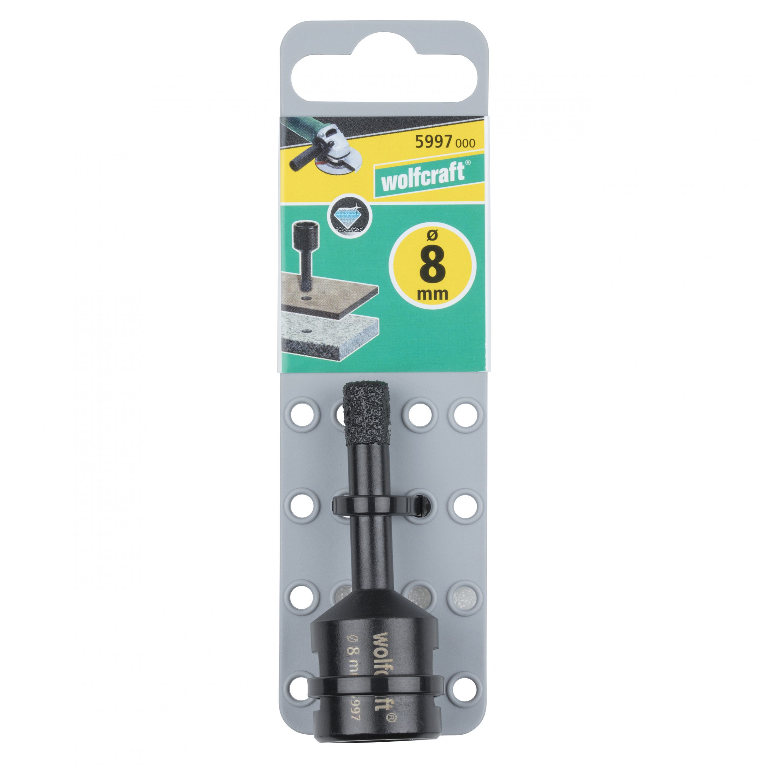 Wolfcraft Ceramic WS děrovka pro úhlovou brusku, 8mm, 35mm hloubka řezu 5997000 - Obrázek 3