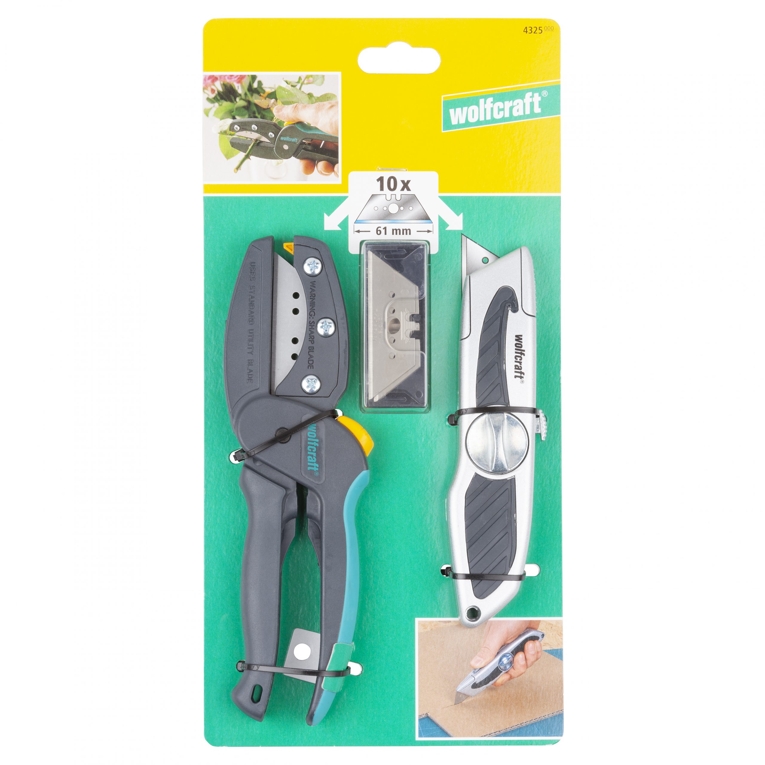 Wolfcraft Sada nůžek a řezáku 4325000
