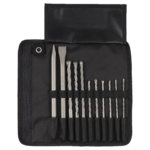 Sada vrtáků do betonu a sekáčů wolfcraft, SDS-plus, 11dílná, ve svinovací tašce 8607000